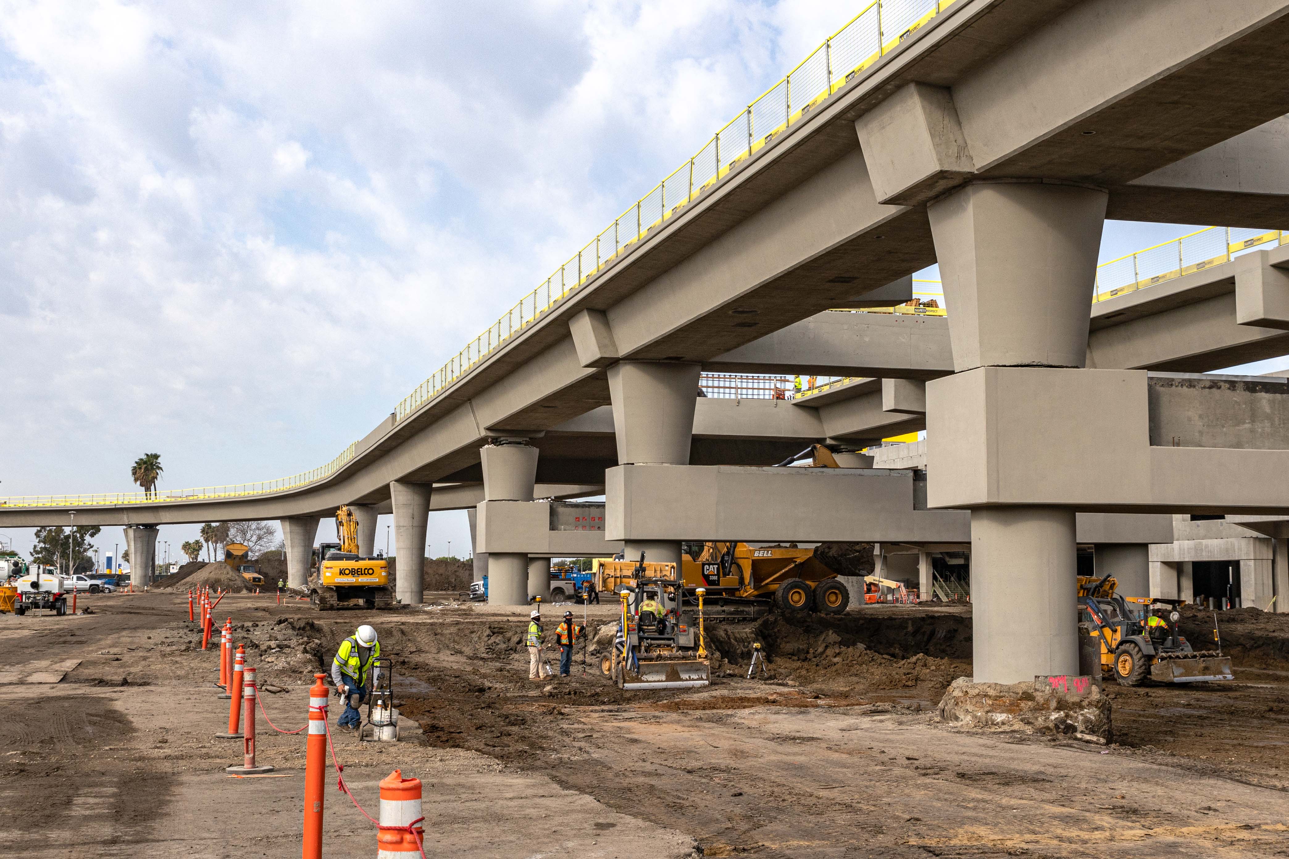 Rough grading has begun at the future ITF-West station, kicking off station construction.