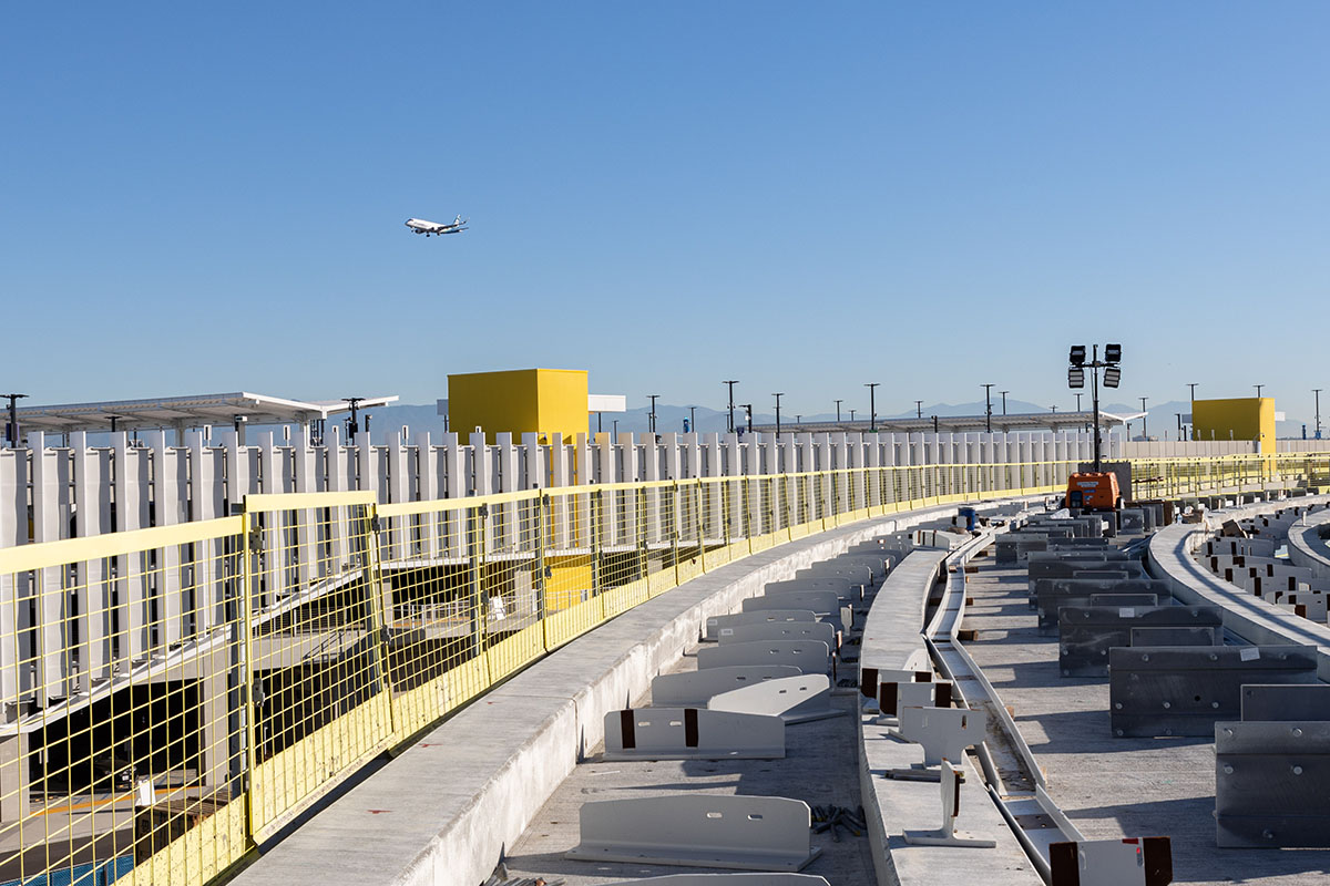 Tracks leading to the Intermodal Transportation Facility-West Station