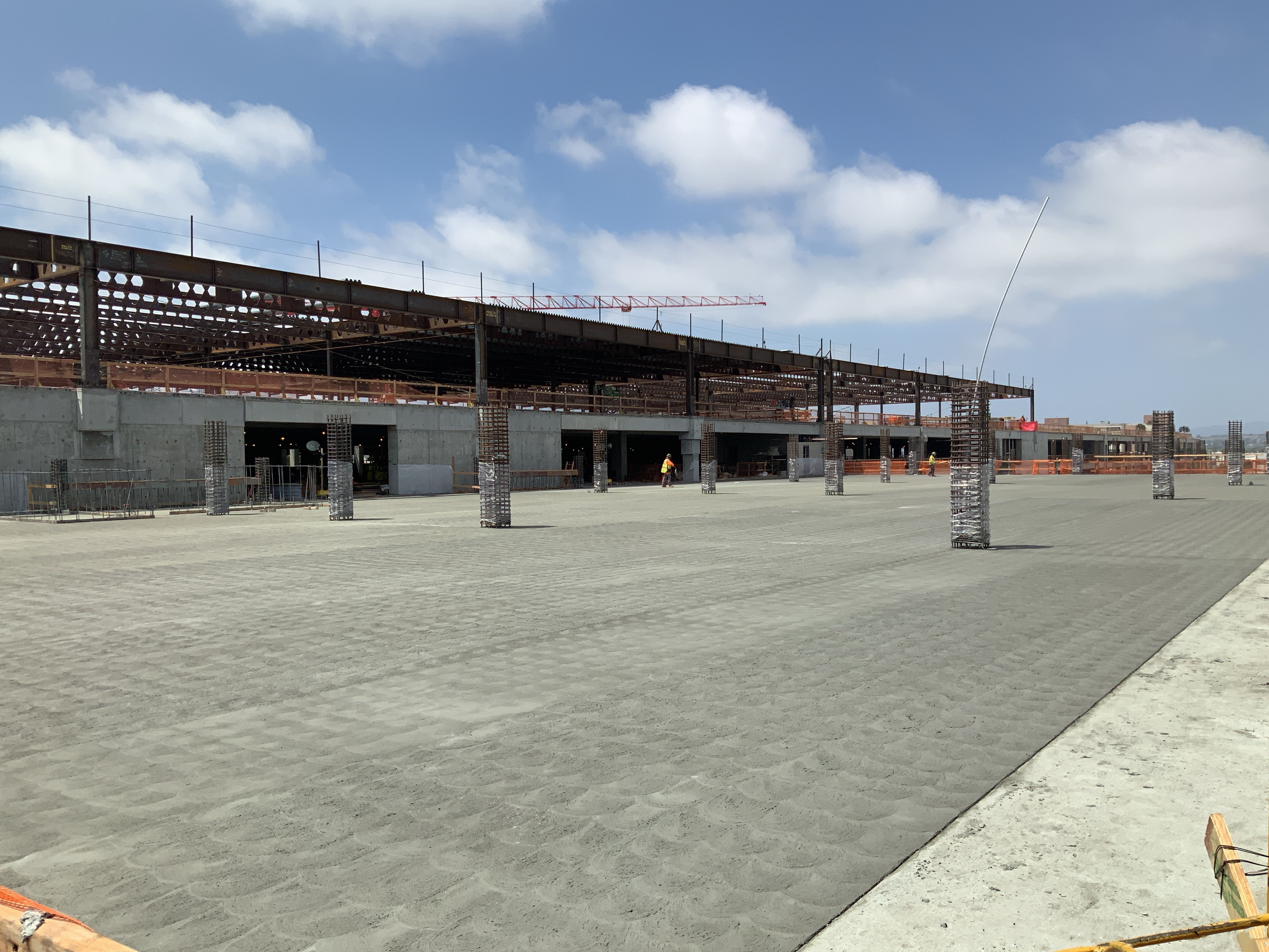 Idle Storage building concrete deck at the Consolidated Rent-A-Car facility.